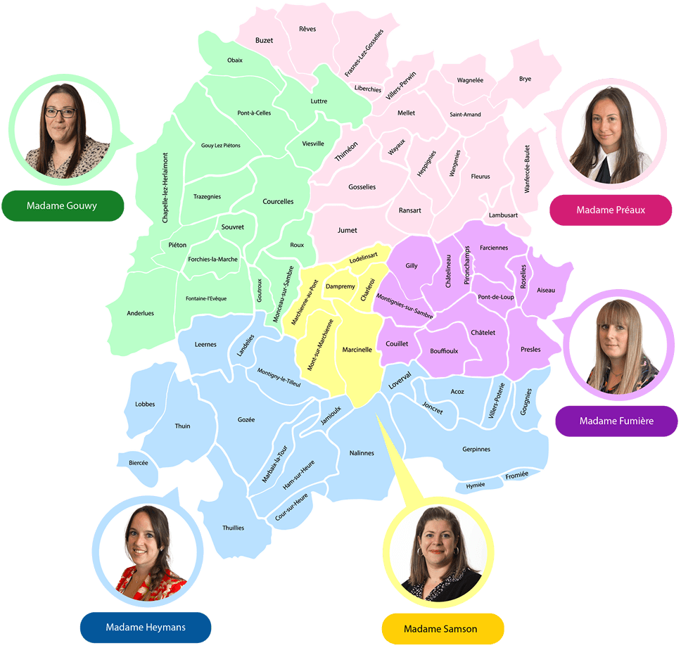 Liste communes aide familiale et aide ménagère sociale service familial Charleroi 2023